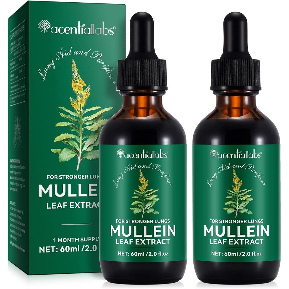 Newseel Mullein Leaf Extract Liquid Drops pack of two front view for respiratory support.