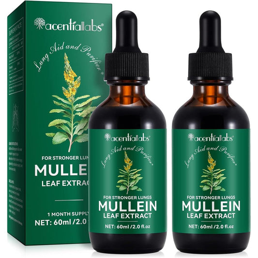 Newseel Mullein Leaf Extract Liquid Drops pack of two front view for respiratory support.