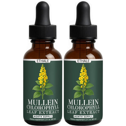 Ethale Natural Mullein Leaf Herbal Drops front view bottle for lung health