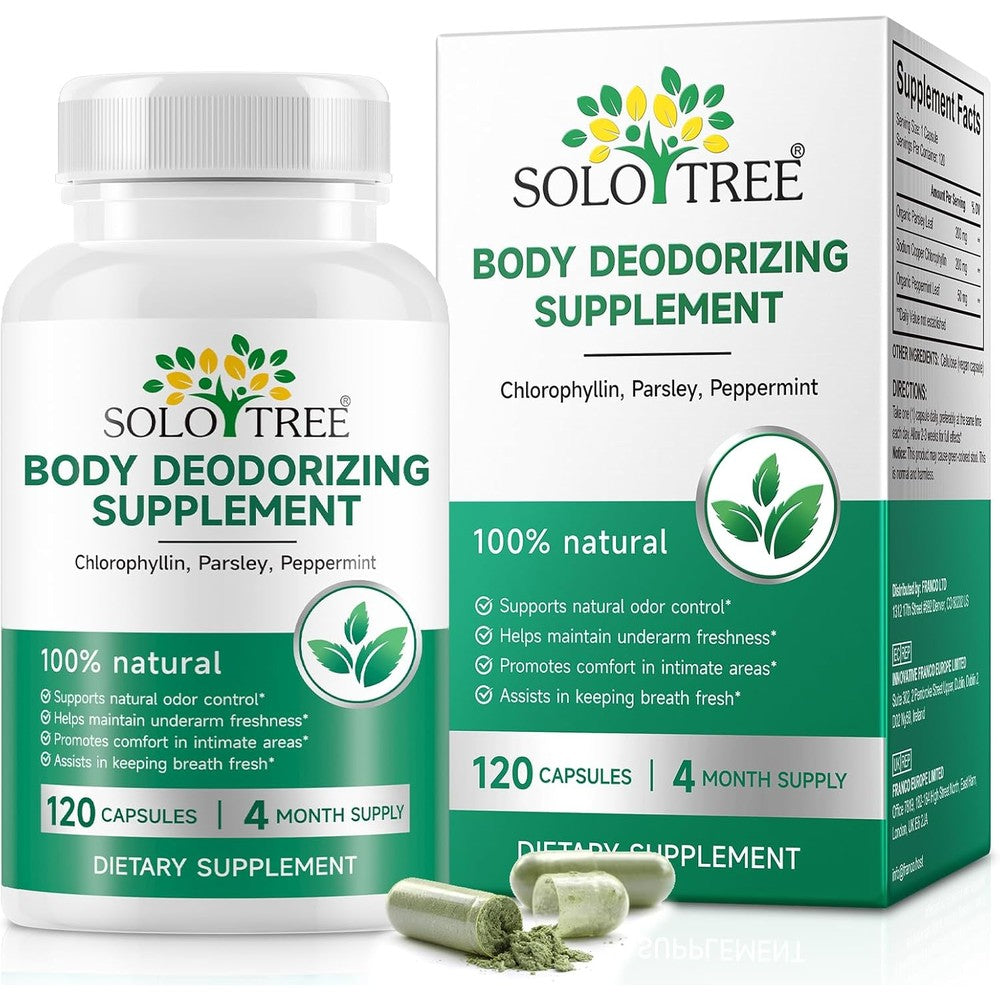 Bnhulmxw internal body deodorant chlorophyll supplement front view