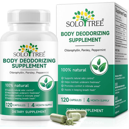 Bnhulmxw internal body deodorant chlorophyll supplement front view