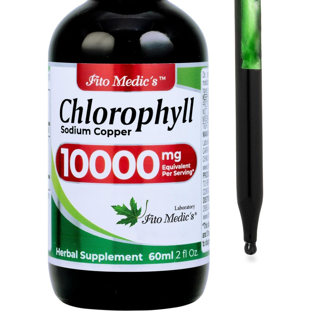 Fito Medic's Lab Liquid Chlorophyll Drops front view bottle for natural detox