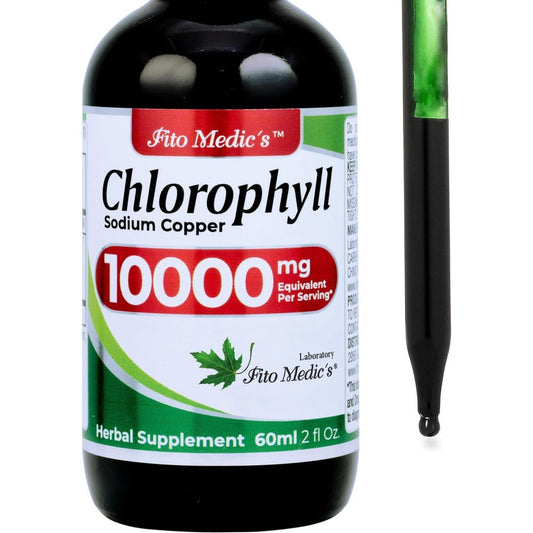 Fito Medic's Lab Liquid Chlorophyll Drops front view bottle for natural detox