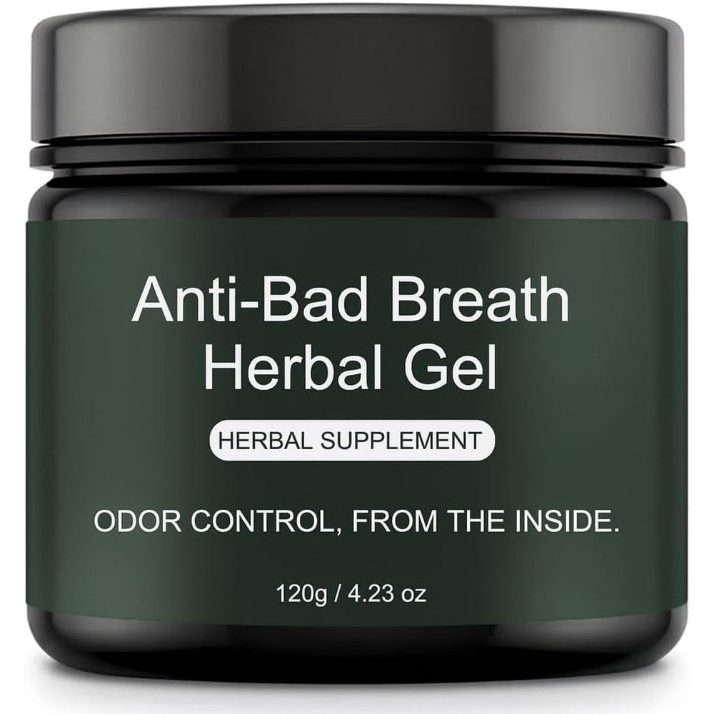 WVJIGE natural anti bad breath herbal gel supplement front view for internal oral freshness