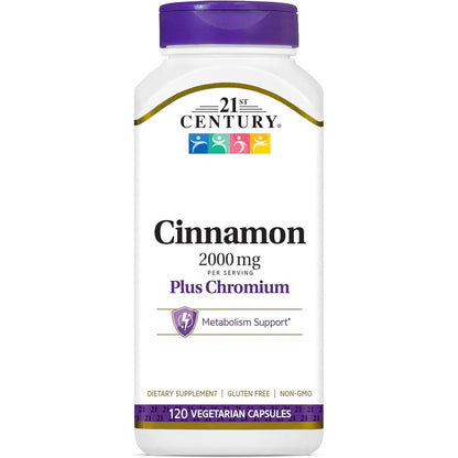 21st Century Cinnamon Plus Chromium 2000mg front view