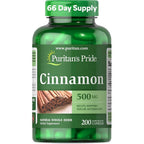 Puritan's Pride Cinnamon 500mg 200 capsules front view