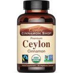 Ceylon Cinnamon Shop Organic Ceylon Cinnamon 90 Capsules bottle front view