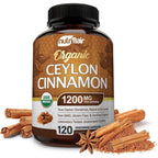 NutriFlair Organic Ceylon Cinnamon bottle front view