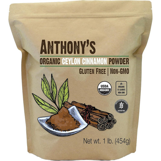 Anthony's Organic Ceylon Cinnamon Powder 1lb bag front view