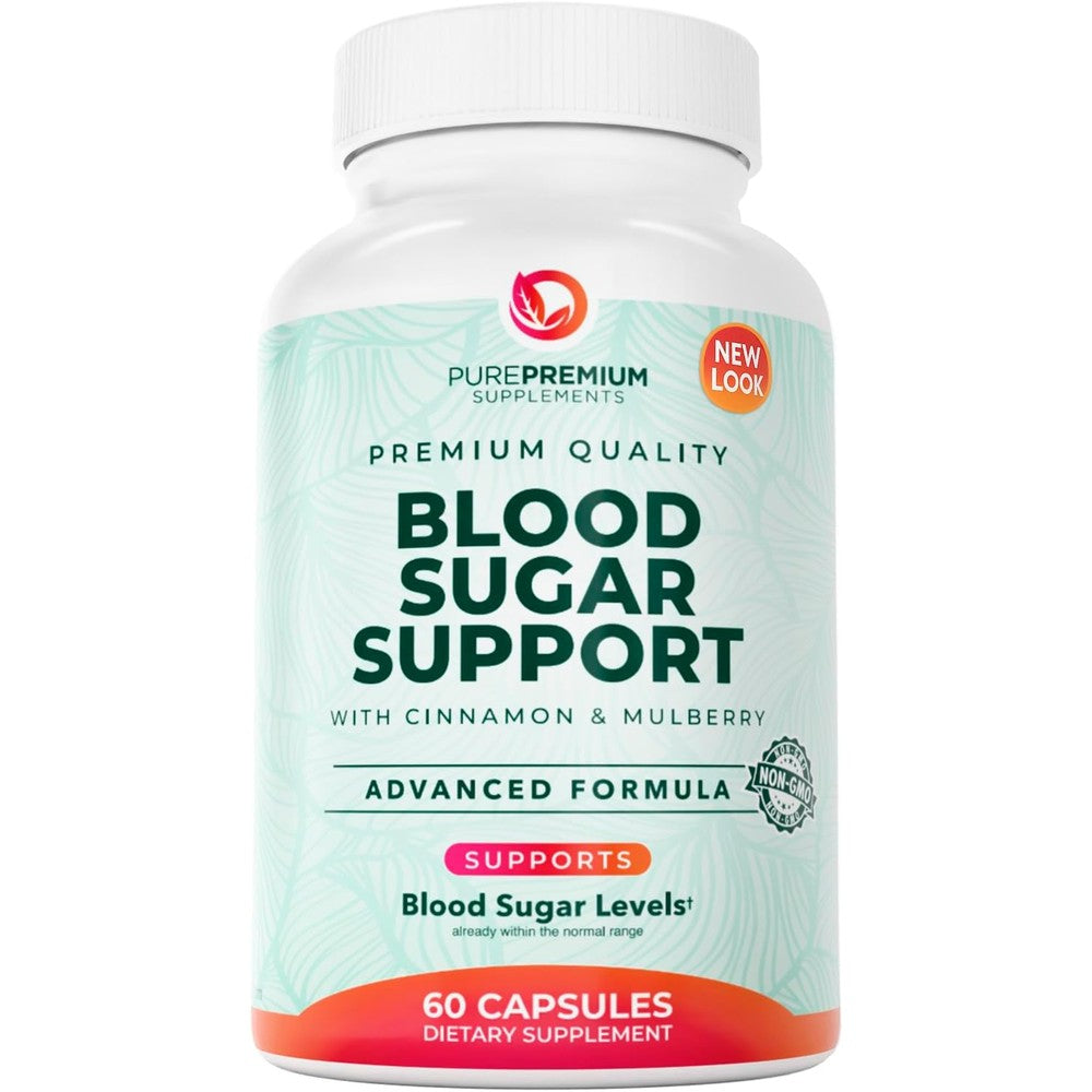 PurePremium Blood Sugar Support bottle front view