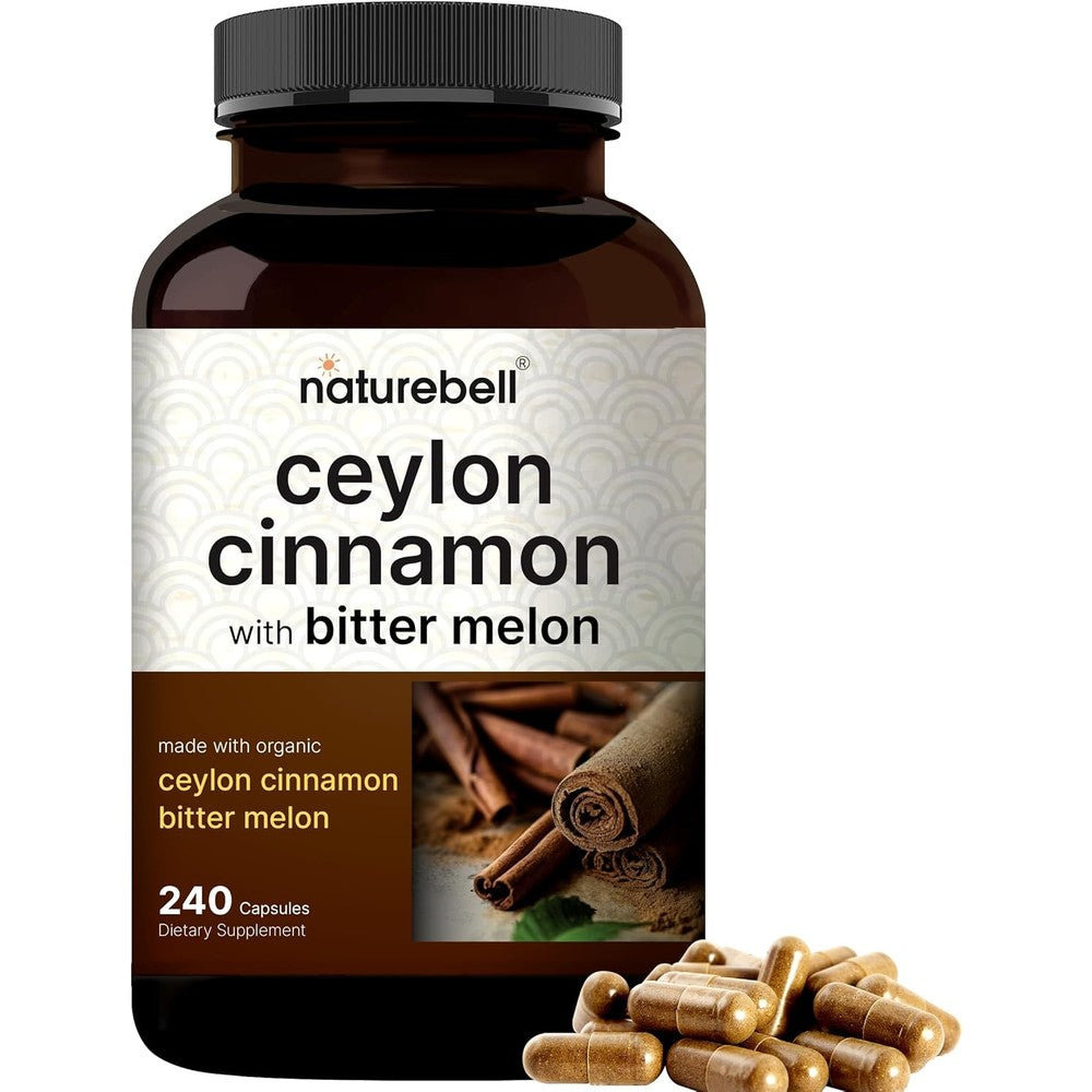 NatureBell Ceylon Cinnamon with Bitter Melon front view