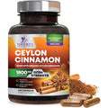 Nature's Nutrition Ceylon Cinnamon 1800mg supplement bottle front view