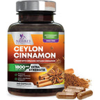 Nature's Nutrition Ceylon Cinnamon 1800mg supplement bottle front view