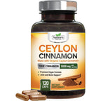 Nature's Choice Organic Ceylon Cinnamon 1800mg front bottle view