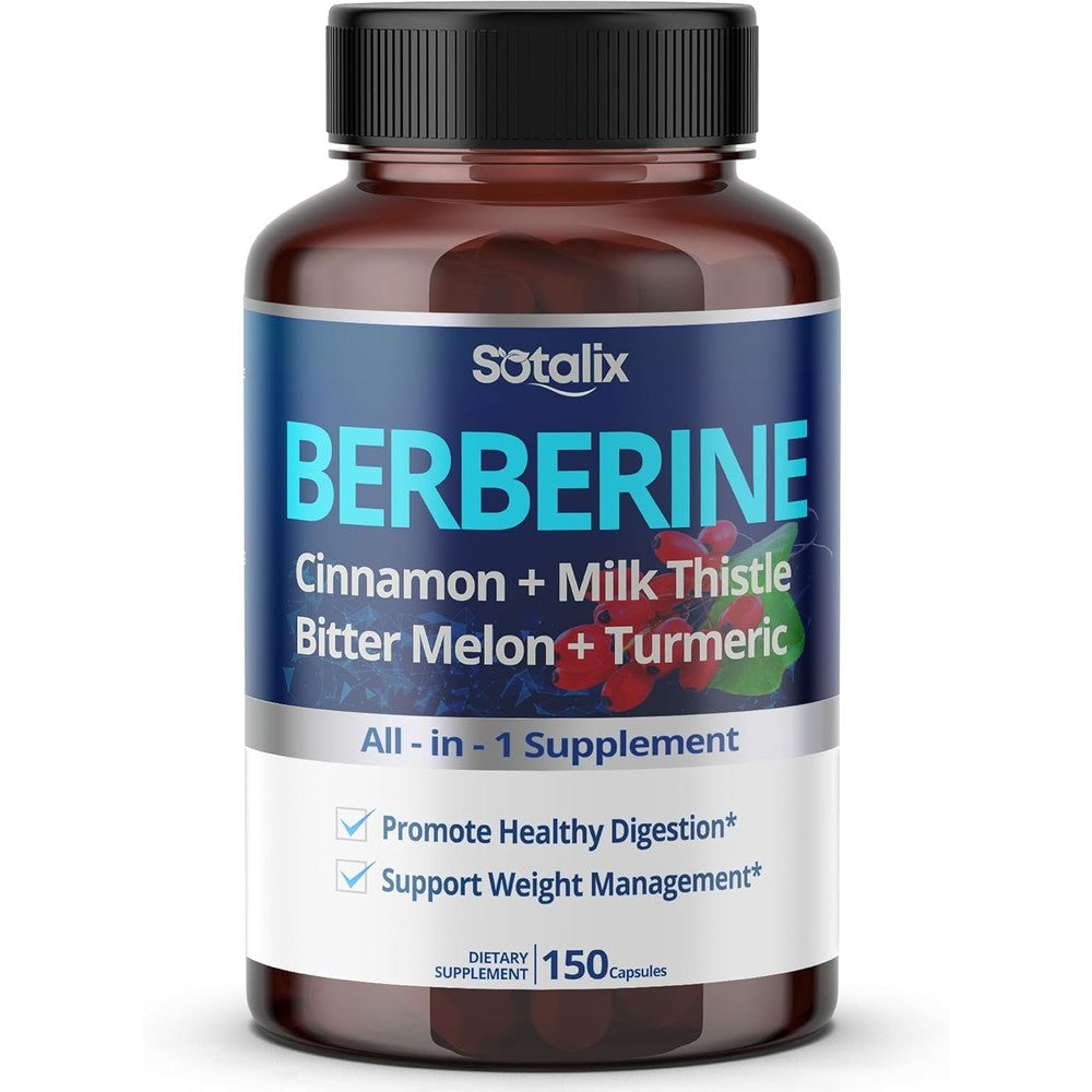 Sotalix Premium Berberine with Ceylon Cinnamon front of bottle