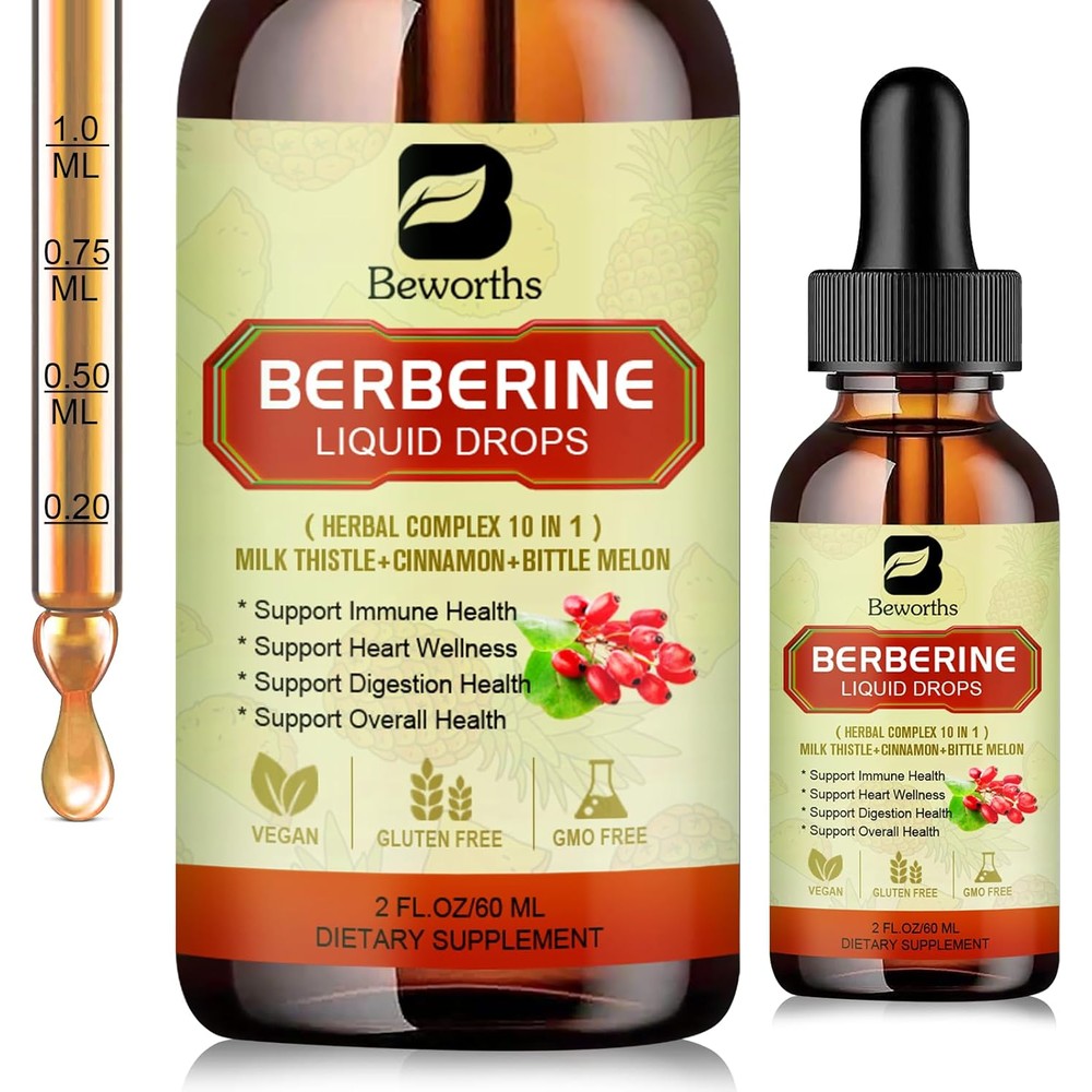 New Age Berberine Liquid Drops front bottle view