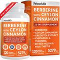 PrimeMD 21-in-1 Berberine with Ceylon Cinnamon bottle front view
