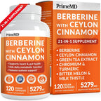 PrimeMD 21-in-1 Berberine with Ceylon Cinnamon bottle front view