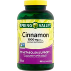 Spring Valley Cinnamon 1000mg metabolism support front bottle view