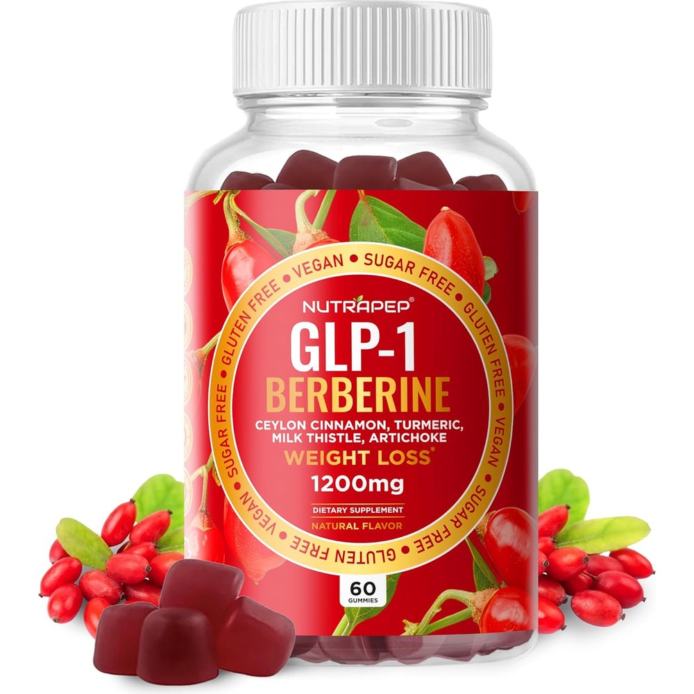 NutraPep Premium Berberine Hcl Gummies front bottle view