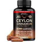 NUTRAHARMONY Ceylon Cinnamon 20 to 1 extract herbal supplement 60 pills bottle