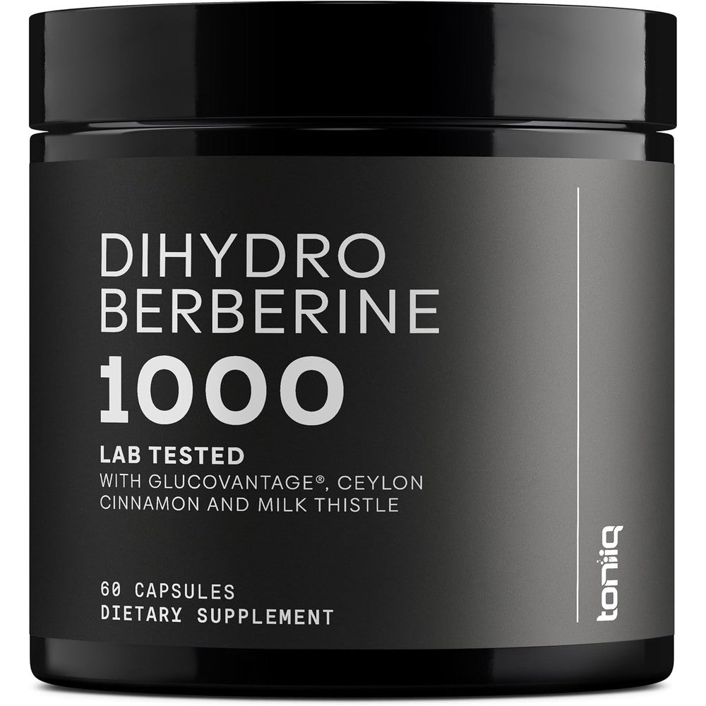 Toniiq Dihydroberberine Ultra High Potency supplement bottle front view
