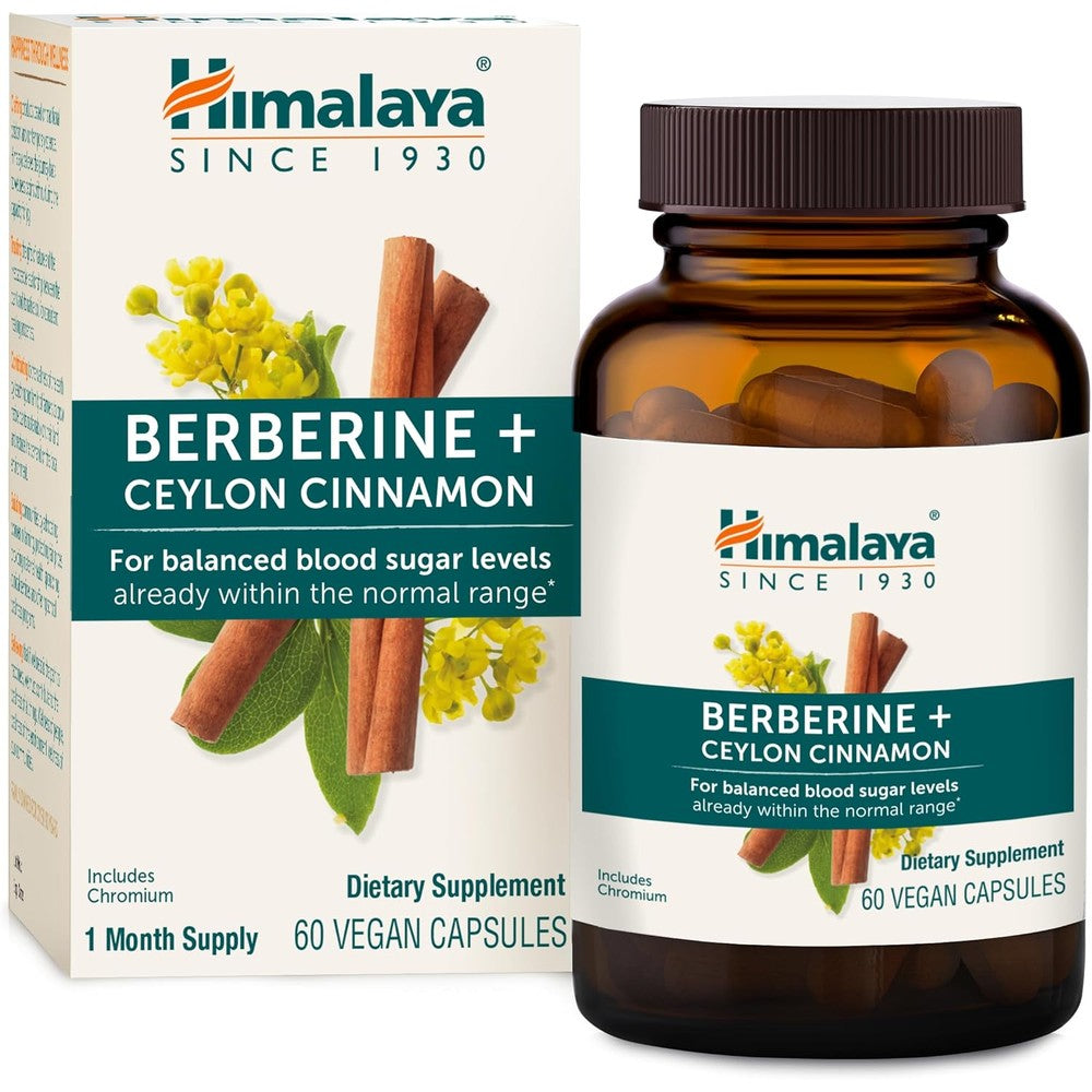 Himalaya Berberine with Ceylon Cinnamon bottle front view