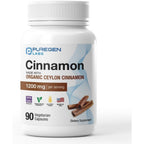 Puregen Labs Organic Ceylon Cinnamon front of bottle