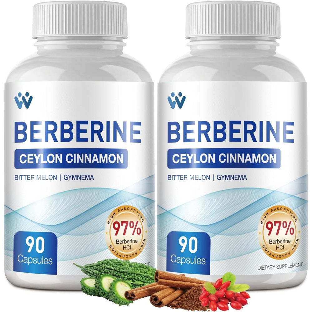 Wachray Berberine HCL 1500mg bottle front view