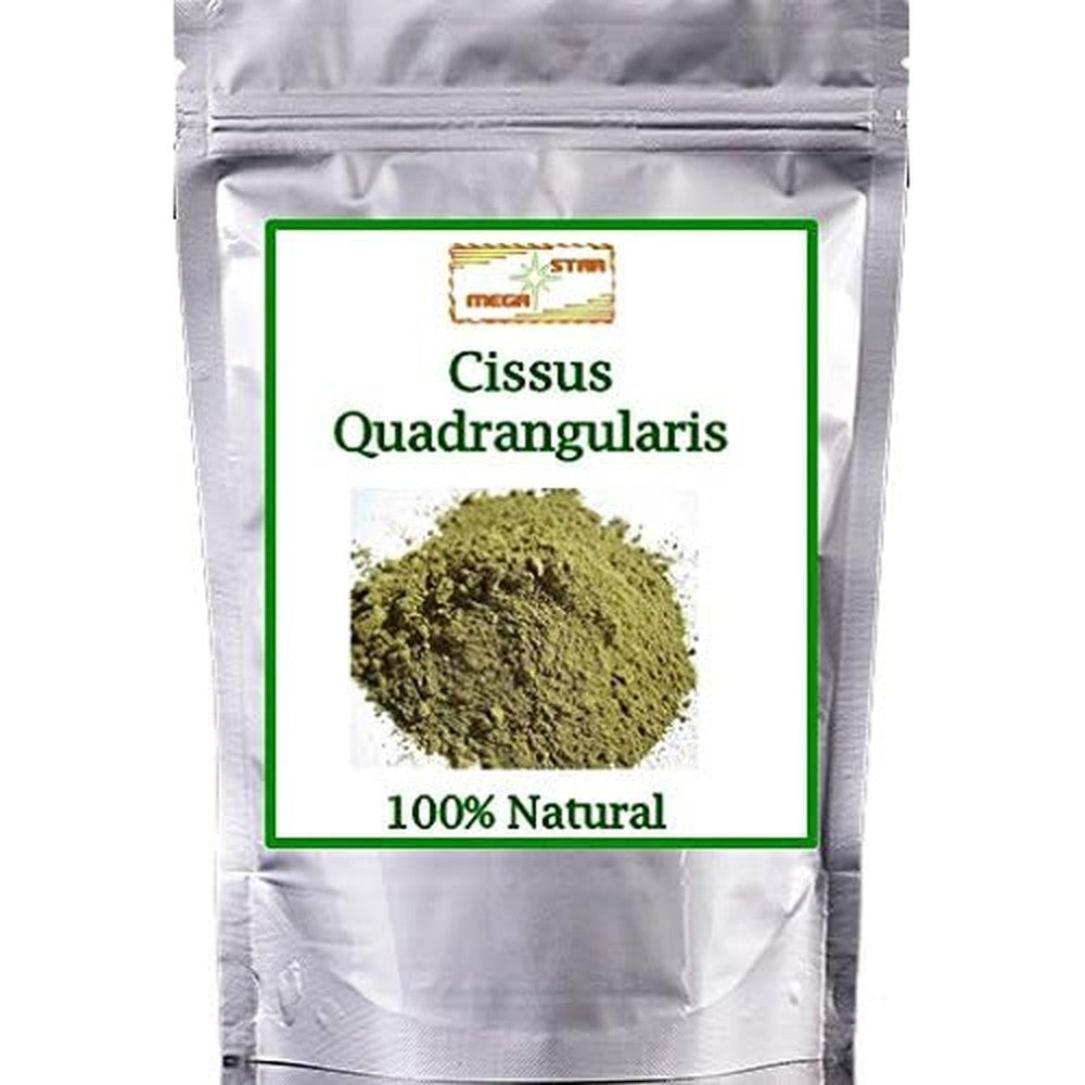 MegaStarMart Natural Cissus Quadrangularis Hadjod Churna Powder 100g front view for Ayurvedic bone strength.