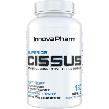 InnovaPharm Superior Cissus QuadraFlex 180 capsules front bottle view for joint support.