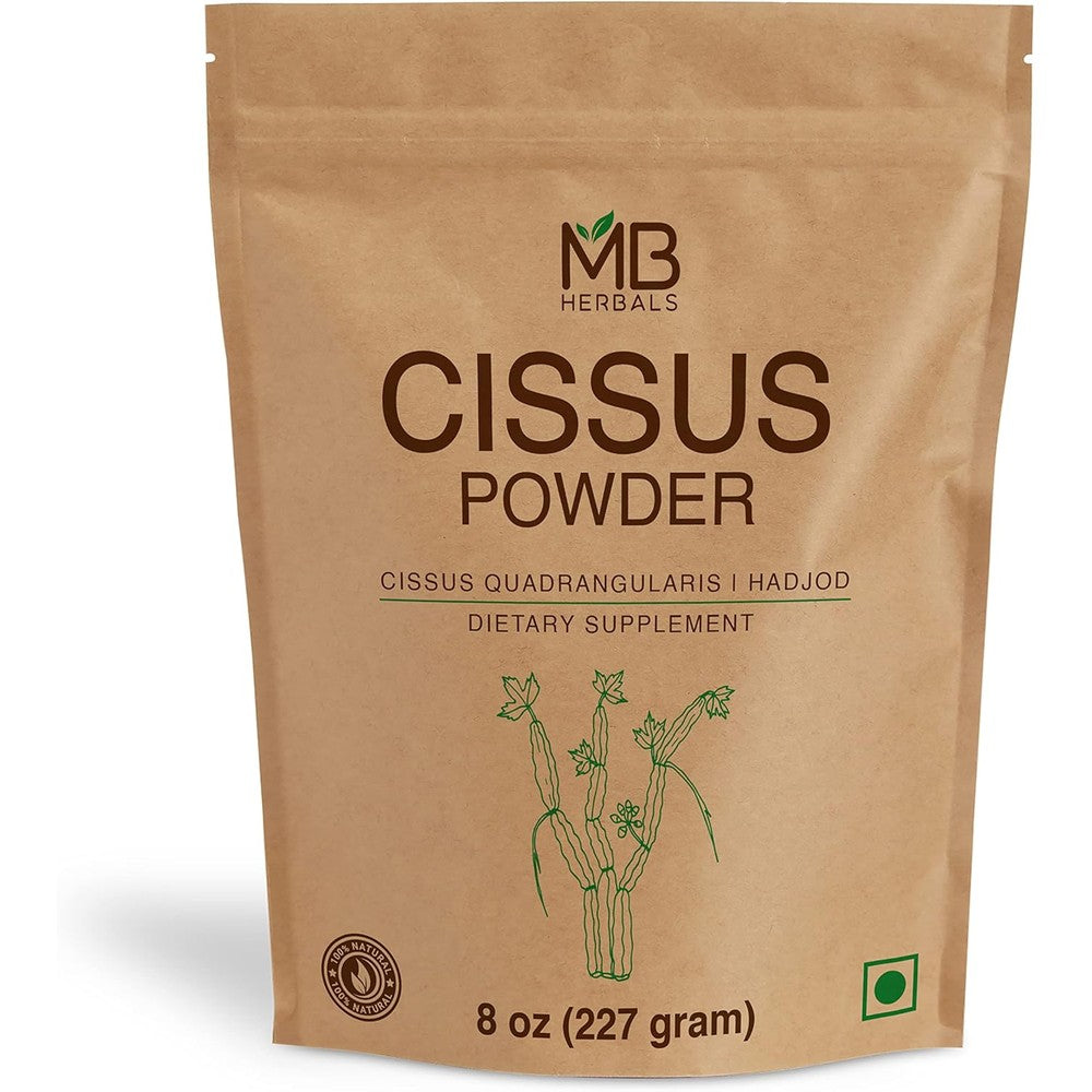 MB Herbals Cissus Hadjod Powder front view premium joint supplement pouch