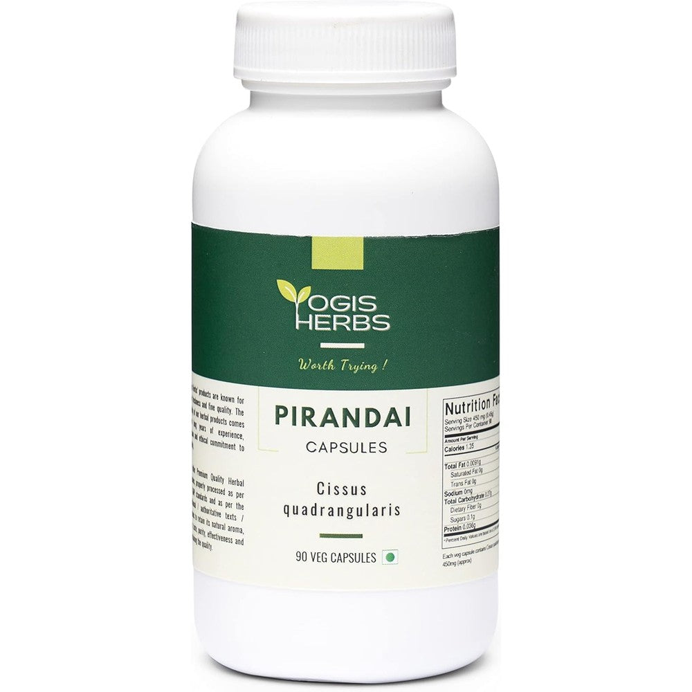 Yogis Herbs Pirandai Capsules front view authentic joint supplement India