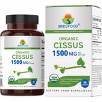 Brieofood Organic Cissus Quadrangularis front view bottle for joint support