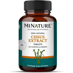 Mi Nature Cissus Extract Tablets front view showcasing bottle packaging and 1000mg strength label.