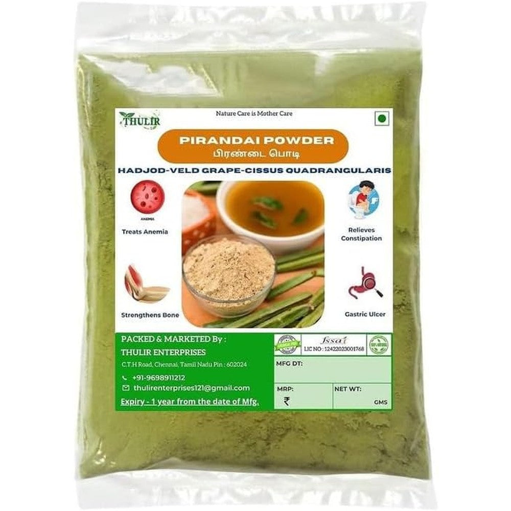 Generic Pirandai Hadjod Veld Grape 200g supplement powder package front view for natural bone and joint health support.
