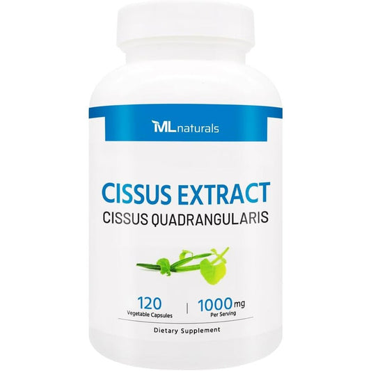 ML Naturals Cissus Extract 1000mg bottle front view for bone health
