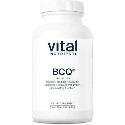 Vital Nutrients BCQ Boswellia Curcumin supplement bottle front view