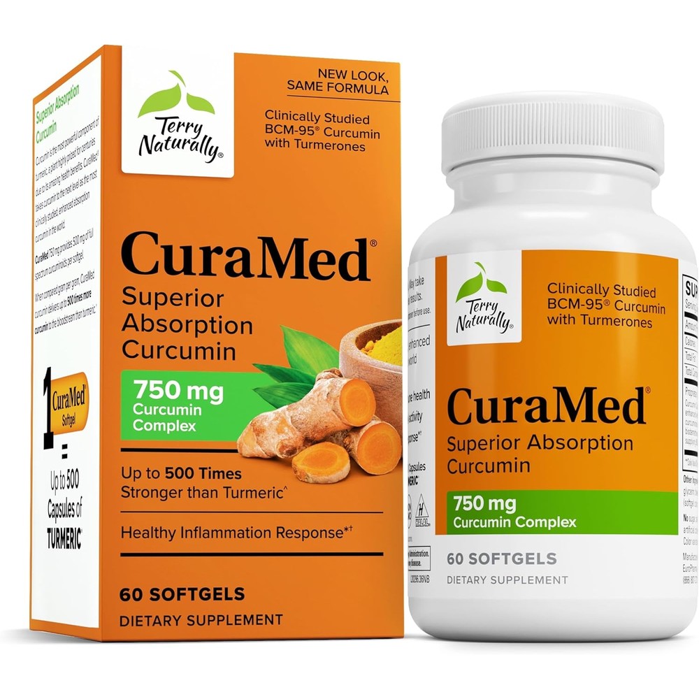 Terry Naturally CuraMed 750mg Curcumin Complex front view