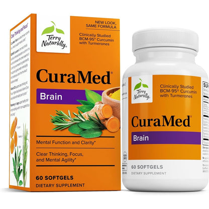 Terry Naturally CuraMed Brain 60 Softgels front packaging