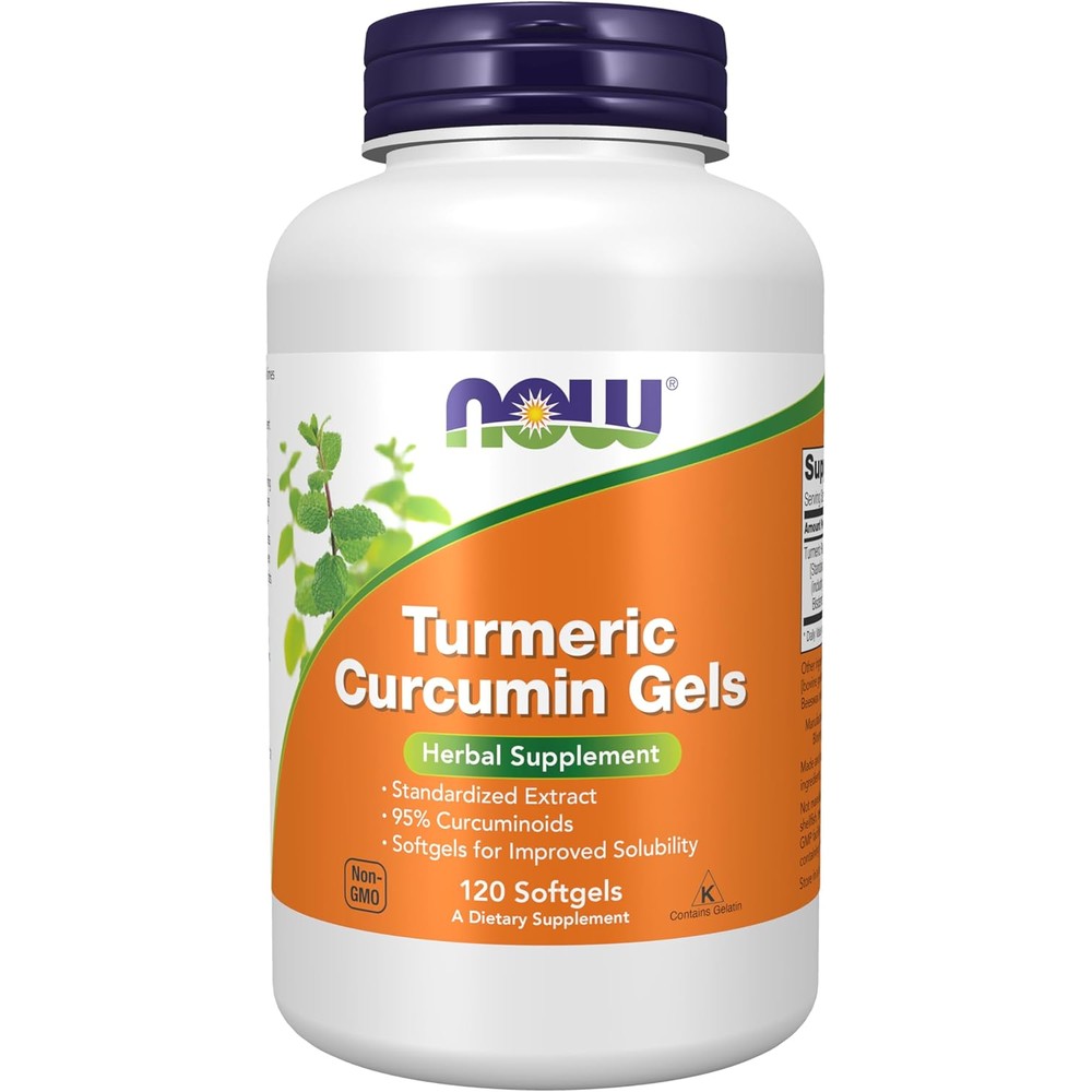Now Foods Turmeric Curcumin softgels bottle front view