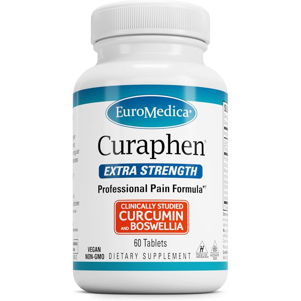 Euromedica Curaphen Extra Strength supplement bottle front view