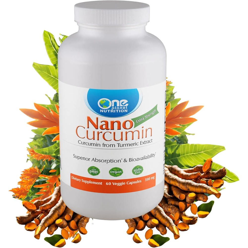 One Planet Nutrition Nano Curcumin 500mg bottle front view