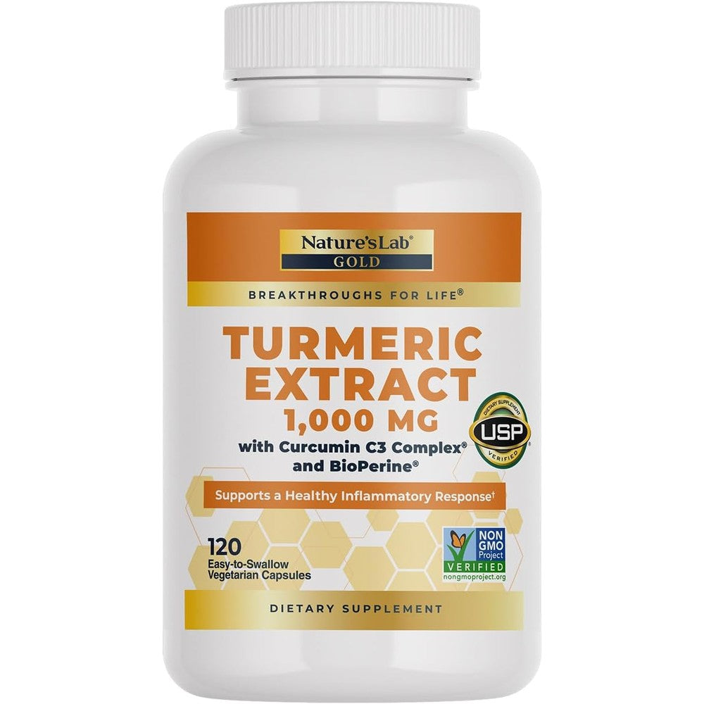 Nature's Lab Turmeric Curcumin C3 Complex 1000mg bottle front view