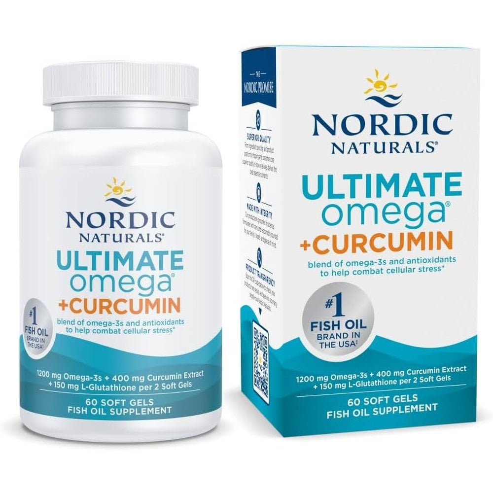 Nordic Naturals Omega Curcumin 60 Softgels front view