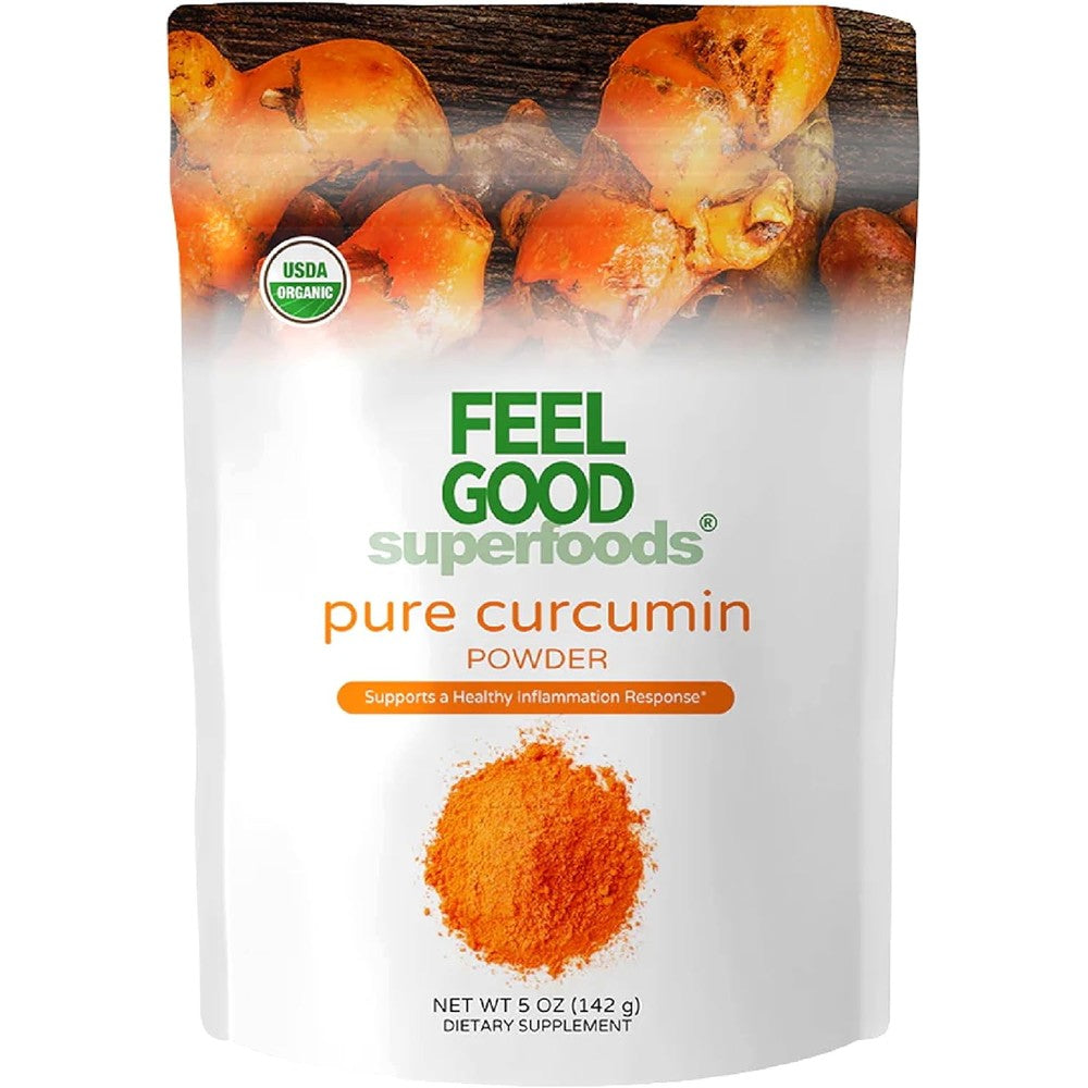Feel Good Pure Curcumin Powder 5 Ounce front view