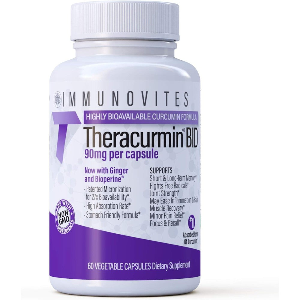 Immunovites Theracurmin Bid 300mg bottle front view for immune health
