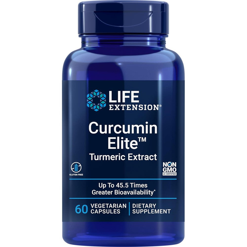 Life Extension Curcumin Elite Turmeric Extract bottle front view for vitality