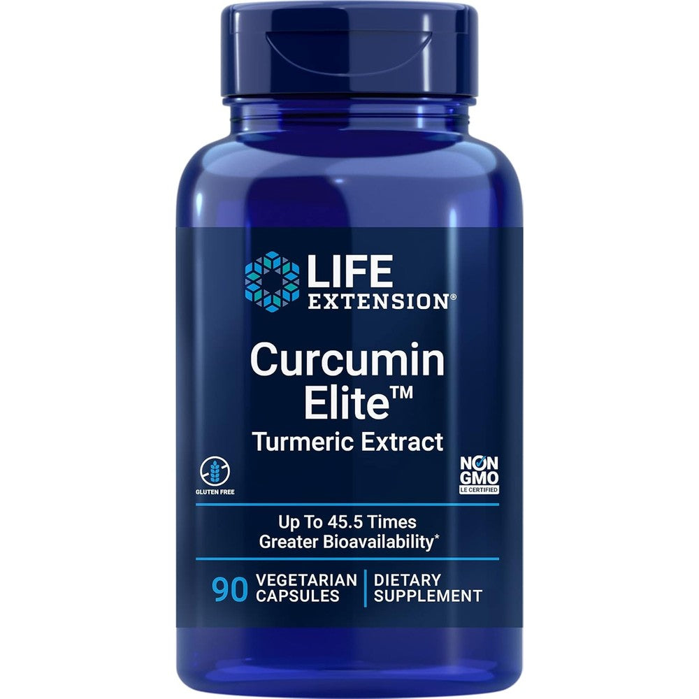 Life Extension Curcumin Elite Turmeric Extract 90 Capsules front view