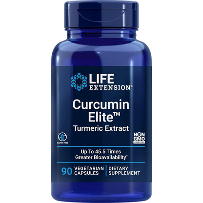 Life Extension Curcumin Elite Turmeric Extract 90 Capsules front view